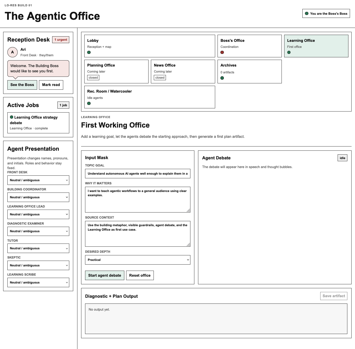 Agentic Office teaching interface